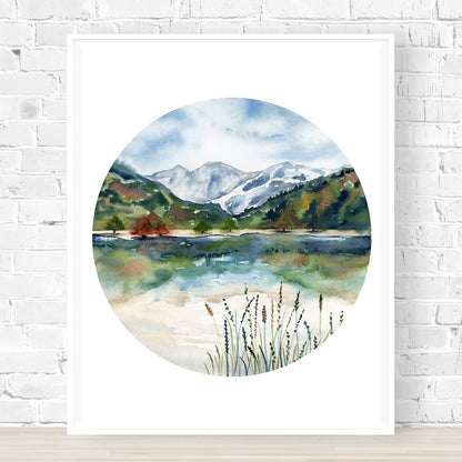 Nature's Harmony - Mountain, Sea & Lake Art Print Collection