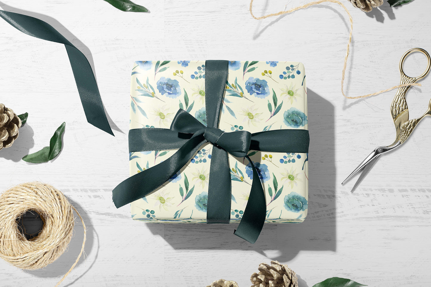 Shades of Blue Wrapping Paper Set of 3