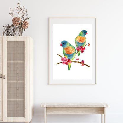 Colourful Duet Art Print